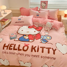 Load image into Gallery viewer, Sanrio Cartoon Dreamland 4-Piece Bedding Set - 100% COTTON - Hello Kitty, Melody, Cinnamoroll - King, Queen, Full Size