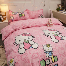 Load image into Gallery viewer, Hello Kitty Dreamland 4-Piece Bedding Set - Cartoon Comfort for Students and Gamers