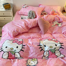 Load image into Gallery viewer, Hello Kitty Dreamland 4-Piece Bedding Set - Cartoon Comfort for Students and Gamers