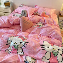 Load image into Gallery viewer, Hello Kitty Dreamland 4-Piece Bedding Set - Cartoon Comfort for Students and Gamers