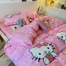 Load image into Gallery viewer, Hello Kitty Dreamland 4-Piece Bedding Set - Cartoon Comfort for Students and Gamers
