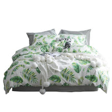 Load image into Gallery viewer, Ruby Tropical Nature 4-Piece 100% Cotton Full-Queen Duvet Cover Sets