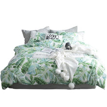 Load image into Gallery viewer, Ruby Tropical Nature 4-Piece 100% Cotton Full-Queen Duvet Cover Sets