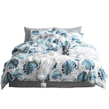 Load image into Gallery viewer, Ruby Tropical Nature 4-Piece 100% Cotton Full-Queen Duvet Cover Sets