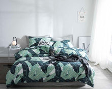 Load image into Gallery viewer, Ruby Tropical Nature 4-Piece 100% Cotton Full-Queen Duvet Cover Sets