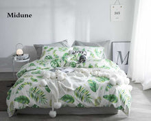 Load image into Gallery viewer, Ruby Tropical Nature 4-Piece 100% Cotton Full-Queen Duvet Cover Sets