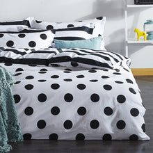 Load image into Gallery viewer, Black White Duvet Cover Set Twin Queen King Bedding Set 100% Cotton and Linens