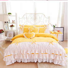 Load image into Gallery viewer, 100% PURE COTTON GIRL'S PRINCESS WIND SKIRT RUFFLE DUVET BEDDING SET (3 or 4 pc)