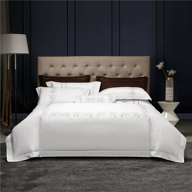 1000TC Luxury Embroidery Egyptian Cotton Duvet Cover, Egyptian Cotton  Sheets, King Size Duvet Cover