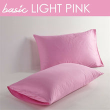 Load image into Gallery viewer, 100% Cotton 400 Thread Count Solid Color Standard Queen Pillowcases (Set of 2)