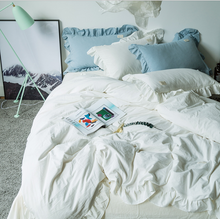 Load image into Gallery viewer, 100% COTTON 4-Piece Princess Lotus Ruffle Duvet Bedding Set