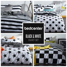 Load image into Gallery viewer, Black White Duvet Cover Set Twin Queen King Bedding Set 100% Cotton and Linens