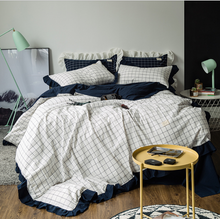 Load image into Gallery viewer, 100% COTTON 4-Piece Princess Lotus Ruffle Duvet Bedding Set