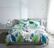 Load image into Gallery viewer, Ruby Tropical Nature 4-Piece 100% Cotton Full-Queen Duvet Cover Sets