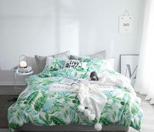 Load image into Gallery viewer, Ruby Tropical Nature 4-Piece 100% Cotton Full-Queen Duvet Cover Sets