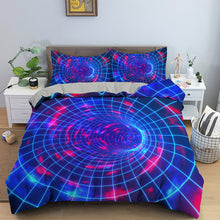 Load image into Gallery viewer, 3D Duvet Cover Set Psychedelic Digital Printing Bedding Set With Zipper Closure Twin Full Queen King