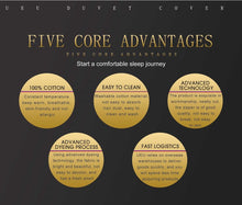 Load image into Gallery viewer, Luxury 100% Cotton 3pc Duvet Cover Set High-end Bedding Set