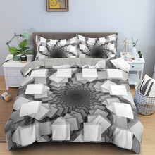 Load image into Gallery viewer, 3D Duvet Cover Set Psychedelic Digital Printing Bedding Set With Zipper Closure Twin Full Queen King
