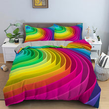 Load image into Gallery viewer, 3D Duvet Cover Set Psychedelic Digital Printing Bedding Set With Zipper Closure Twin Full Queen King