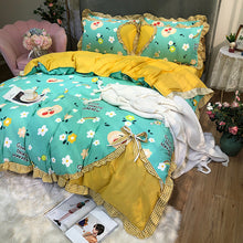 Load image into Gallery viewer, New Four-Piece Bow Set, Thick Brushed Korean Version Of The Princess Style Four-Piece Set