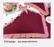 Load image into Gallery viewer, New Four-Piece Bow Set, Thick Brushed Korean Version Of The Princess Style Four-Piece Set
