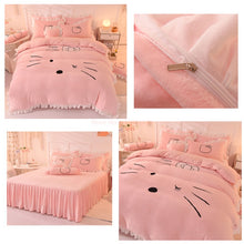 Load image into Gallery viewer, Kids Winter Warm Flannel, Double Sided, Velvet Duvet Cover Bedding Set