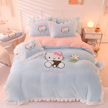 Load image into Gallery viewer, Kids Winter Warm Flannel, Double Sided, Velvet Duvet Cover Bedding Set