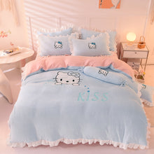 Load image into Gallery viewer, Kids Winter Warm Flannel, Double Sided, Velvet Duvet Cover Bedding Set