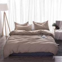 Load image into Gallery viewer, Soft Washed Cotton Bedding Set Solid Colors - Twin, Full, Queen, King