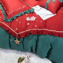 Load image into Gallery viewer, Christmas Luxury Bedding Sets Egyptian Cotton Embroidery Duvet Cover Set