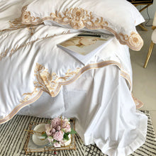 Load image into Gallery viewer, Luxury Silky Egyptian Silk-Cotton Royal Embroidery Duvet Cover Set