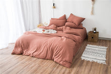 Load image into Gallery viewer, Soft Washed Cotton Bedding Set Solid Colors - Twin, Full, Queen, King
