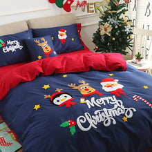Load image into Gallery viewer, 2021 New 4/6pcs Christmas Egyptian 100% Cotton Kids Bedding Set