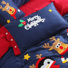 Load image into Gallery viewer, 2021 New 4/6pcs Christmas Egyptian 100% Cotton Kids Bedding Set