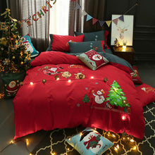 Load image into Gallery viewer, 2021 New 4/6pcs Christmas Egyptian 100% Cotton Kids Bedding Set