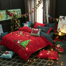 Load image into Gallery viewer, 2021 New 4/6pcs Christmas Egyptian 100% Cotton Kids Bedding Set