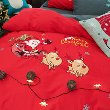 Load image into Gallery viewer, 2021 New 4/6pcs Christmas Egyptian 100% Cotton Kids Bedding Set