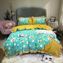 Load image into Gallery viewer, New Four-Piece Bow Set, Thick Brushed Korean Version Of The Princess Style Four-Piece Set