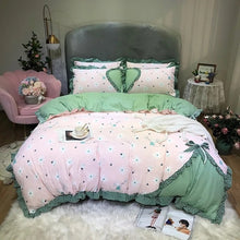 Load image into Gallery viewer, New Four-Piece Bow Set, Thick Brushed Korean Version Of The Princess Style Four-Piece Set