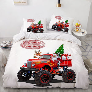3D Christmas Holiday Duvet Cover Bedding Set Twin Full-Queen King