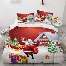 Load image into Gallery viewer, Christmas Holiday Duvet Cover 3D Bedding Set Twin Full-Queen King