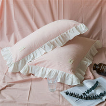 Load image into Gallery viewer, 100% COTTON 4-Piece Princess Lotus Ruffle Duvet Bedding Set
