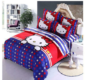 Kids Hello Kitty New 2023 Bedding Duvet Quilt Cover Bedding Set Twin Full Queen