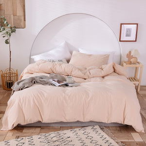 Luxury 100% Cotton 3pc Duvet Cover Set High-end Bedding Set