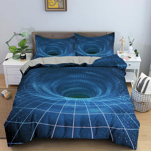 3D Duvet Cover Set Psychedelic Digital Printing Bedding Set With Zipper Closure Twin Full Queen King