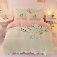Load image into Gallery viewer, Kids Winter Warm Flannel, Double Sided, Velvet Duvet Cover Bedding Set
