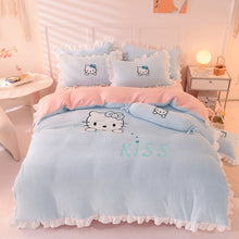 Load image into Gallery viewer, Kids Winter Warm Flannel, Double Sided, Velvet Duvet Cover Bedding Set
