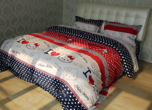 Kids Hello Kitty New 2023 Bedding Duvet Quilt Cover Bedding Set Twin Full Queen