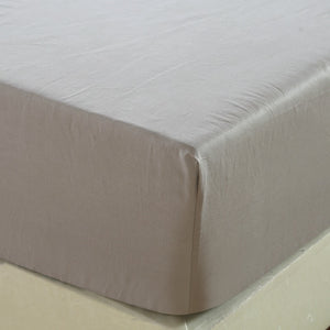 100% Cotton Fitted Sheet Non-slip Mattress Cover Four Corners With Elastic Band Solid Covers Bed cover Multicolor