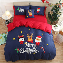 Load image into Gallery viewer, 2021 New 4/6pcs Christmas Egyptian 100% Cotton Kids Bedding Set
